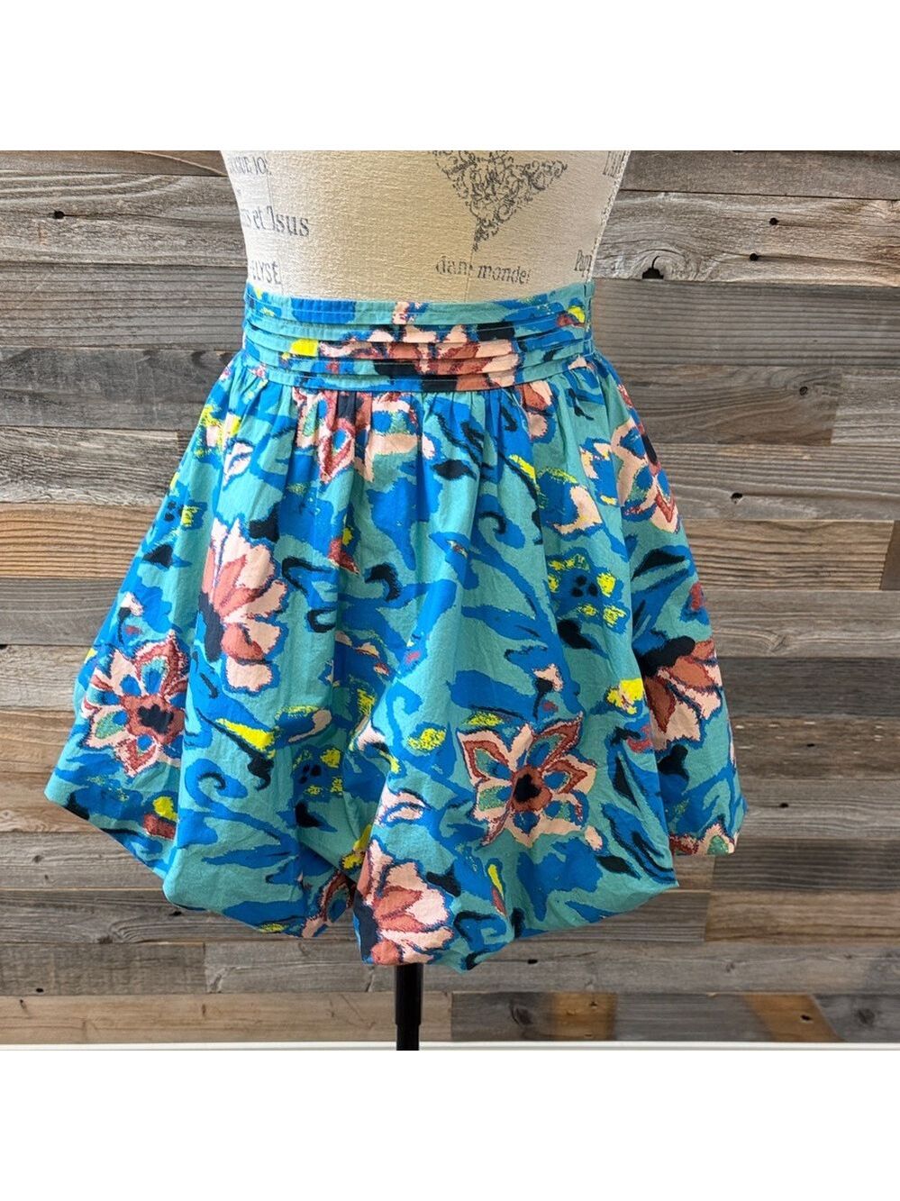 Cleobella Suri Mini Bubble Hem Skirt in Calypso Size Small NWOT - Picture 2 of 7